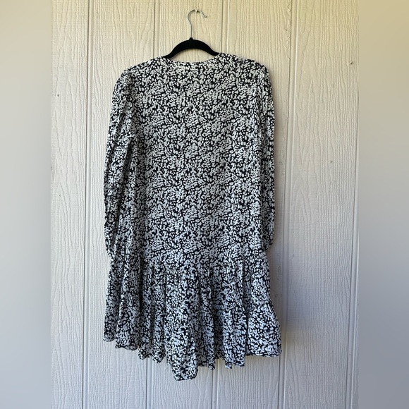 Zara Long Sleeve Flowy Floral Print Dress - Picture 7 of 11